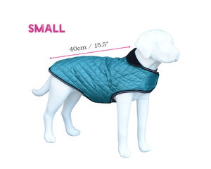 Henry Wag Teal Quilted Dog Jacket