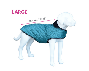 Henry Wag Teal Quilted Dog Jacket