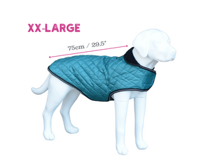 Henry Wag Teal Quilted Dog Jacket