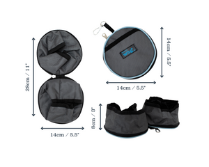 Snaffle Pack Portable Pet Bowl Set